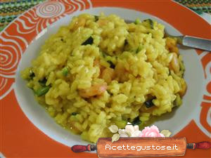 Risotto zucchine e gamberetti