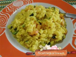 risotto gamberetti e zucchine