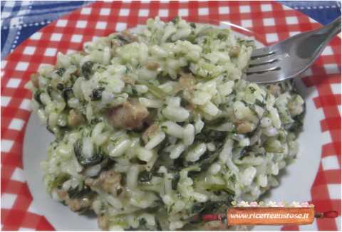 risotto gustoso cicoria salsiccia