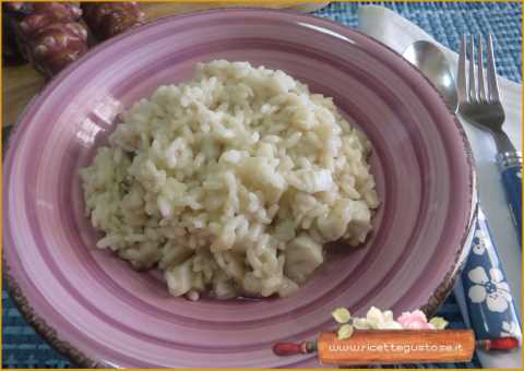 risotto ombrina e topinambour