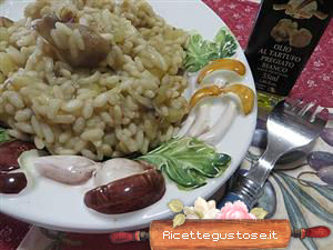 ricetta risotto patate porcini tartufo