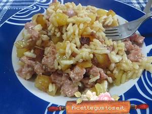 risotto patate e salsiccia