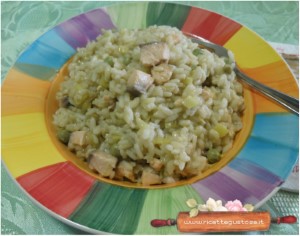 risotto piselli gialli giuncata e salmone