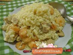 risotto pollo gamberoni