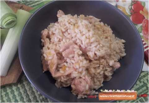 risotto porri petto pollo