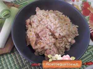 risotto porri e petto di pollo