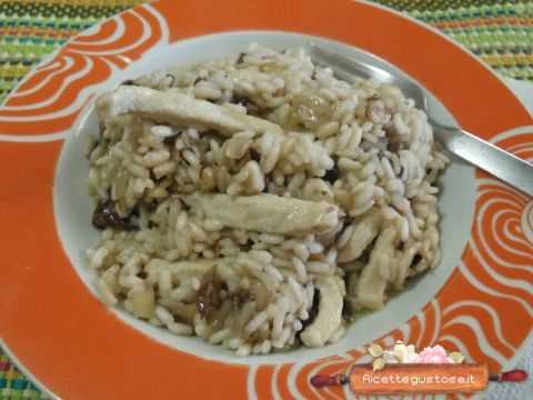 risotto radicchio straccetti pollo