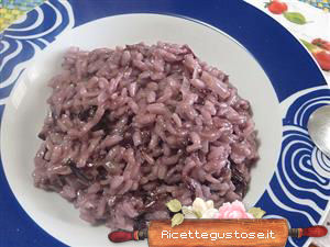 risotto radicchio e vino rosso