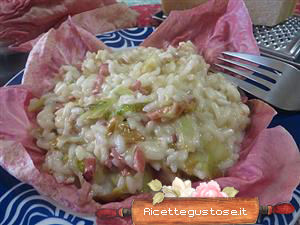 risotto radicchio rosa speck e fontina 