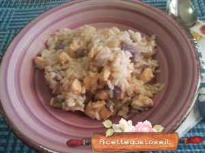 risotto salmone cavolfiore viola