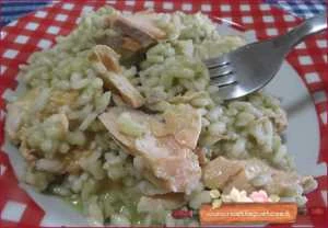 risotto salmone pesto di fave ricetta