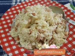 Risotto wurstel e fontina 