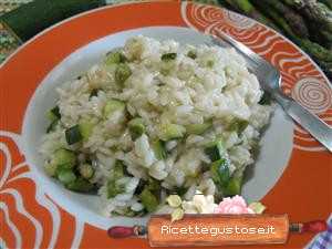 Risotto zucchine asparagi e valcasotto