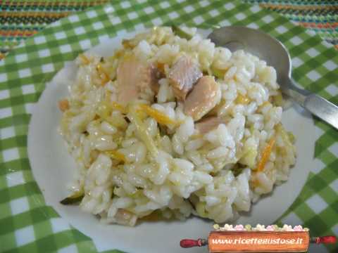 risotto zucchine trota salmonata