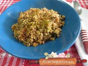 bulgur cime di rapa e n duja ricetta