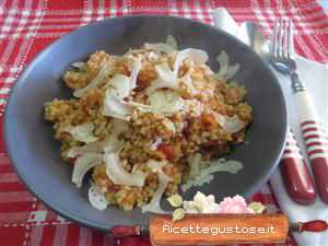 Boulgur pomodoro e gorgonzola