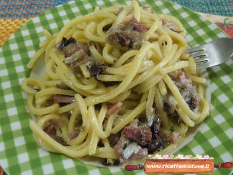 cordoni di frate radicchio speck gorgonzola 