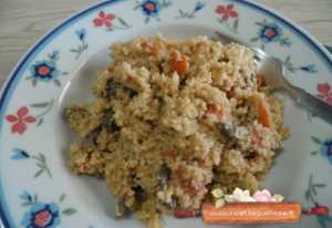 cous cous 4 cereali con fettina di struzzo