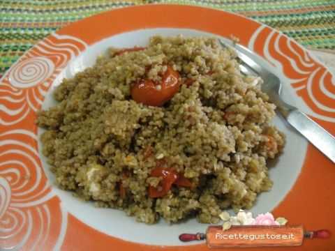 cous cous grano saraceno pesto feta greca