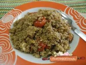 cous cous grano saraceno pesto e feta greca ricetta