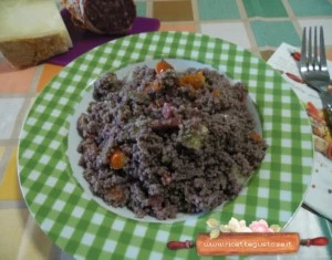ricetta cous cous riso venere salame agnelo pecorino