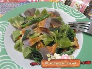 farfalle pasta fresca colorata cime di rapa e tartufo
