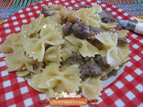 farfalle fegatini e ceci