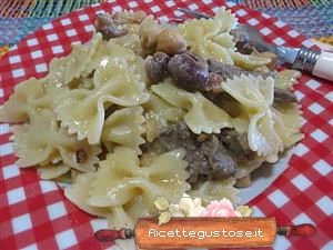 farfalle fegatini e ceci ricetta
