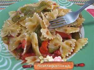 ricetta farfalle peeroni friggitelli asparagi e quartirolo ricetta