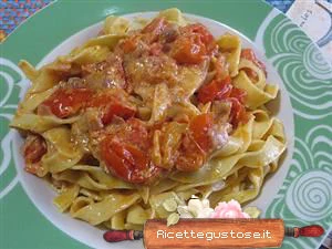 fettuccine pancetta pomodorini