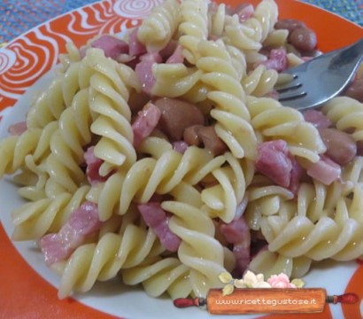 Fusilli pancetta e fagioli