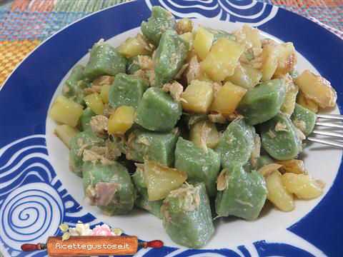 gnocchi ricotta spinaci tonno patate