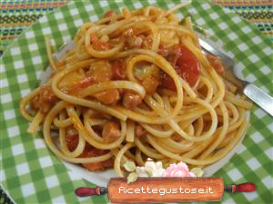Linguine pomodorini e gorgonzola