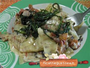 maltagliati germogli e agretti