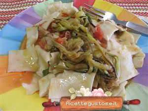 maltagliati pomodori verdi e zucchine