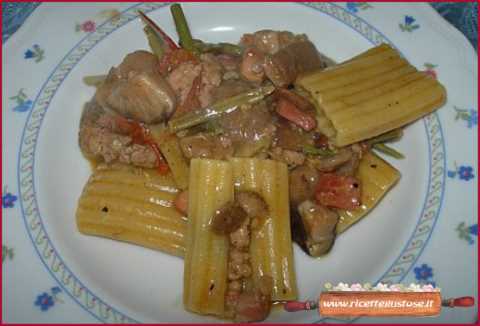 manicotti gustosi asparagi funghi