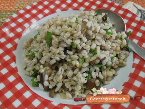 Orzo alle erbe e funghi