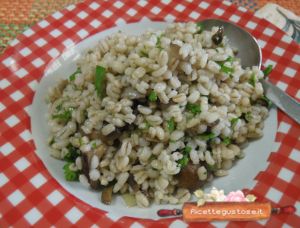 Orzo alle erbe aromatiche e funghi