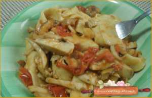 pappardelle alle castagne con funghi porcini