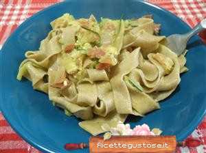 pappardelle fave zucchine e curry