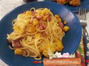 pasta carbonara cavolfiore arancione