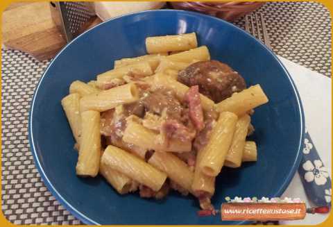 pasta carbonara funghi porcini