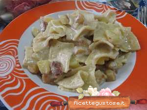 pasta patate e radicchio rosa