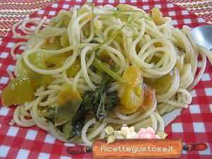 ricetta pasta tenerume di zucca pomodori verdi