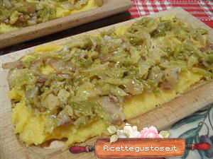 polenta in brodo verza e taleggio gustosa