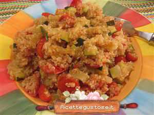 quinoa pomodori e zucchine