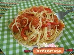 ricetta spaghetti peperoni arrosto