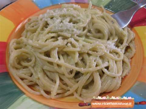 Spaghetti alla crema di asparagi