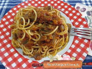 spaghetti melanzane