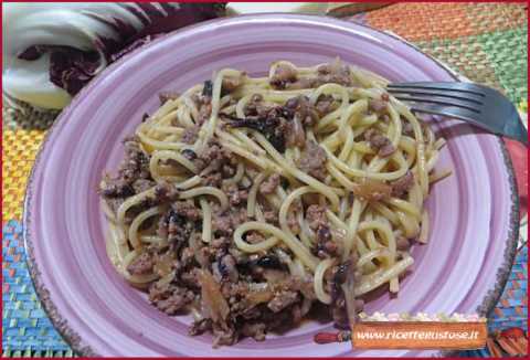 spaghetti ragu radicchio